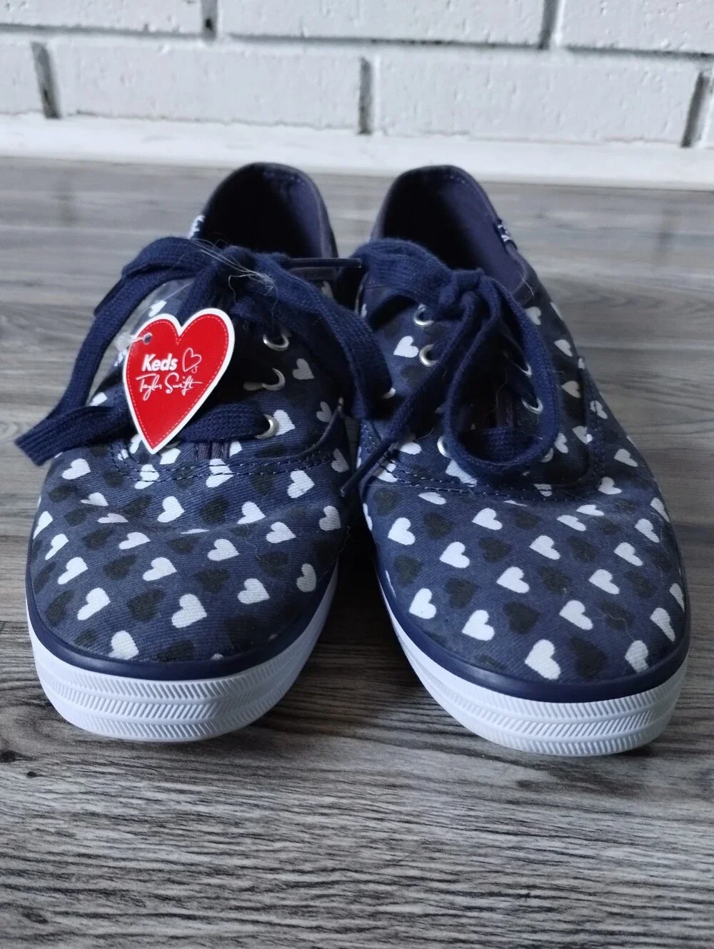 Keds X Taylor Swift Champion Navy Hearts Sneaker Women's Size 6.5